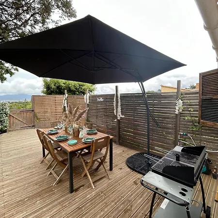 Semesterbostad Charming House With Terrace And Pool Porticcio (Corsica)